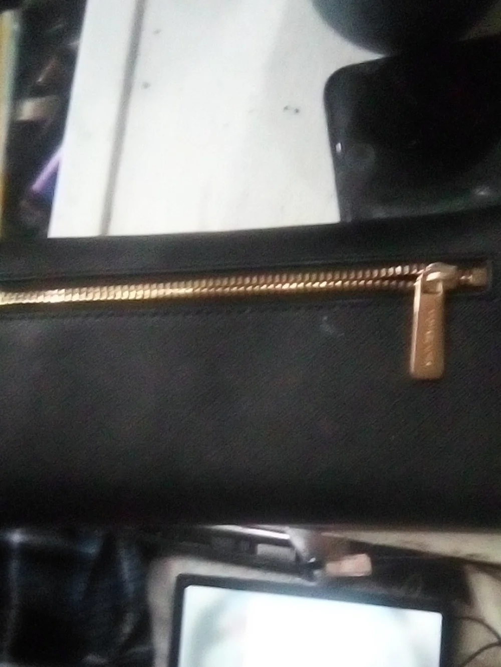 Michael Kors Black Wallet with Gold Logo Accents
